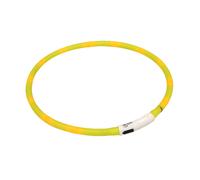 Collier à led jaune avec USB réglable pour chiens et chats Croci