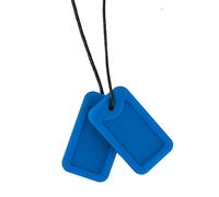 Collier à mâcher Chewigem - Pendentif mâchouillable durable pour enfants et adultes atteints d'autisme, de TDAH, de SPD, de troubles moteurs oraux ou d'anxiété | Jouet à mâcher non toxique et sans BPA avec fermoir détachable et cordon