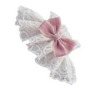 Collier à Nœud et Bavoir en Dentelle pour Chat, écharpe pour Chat à Nœud en Dentelle, Style Princesse Doux pour la Peau pour Chatons, Chiots, Teddy (S)