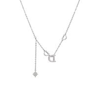 Collier à pampilles de l'alphabet - Accessoires de cou tendance - Bijoux de luxe pour femme à porter au quotidien