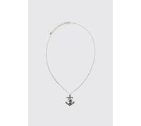 Collier à pendentif ancre homme - argent - ONE SIZE, argent