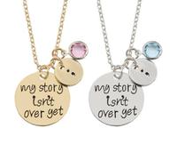 Collier à Pendentif en Alliage Argenté, Bijou D’Encouragement à Lettres