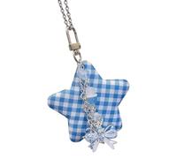 Collier à pendentif léger avec pendentif en tissu et quincaillerie en métal, accessoire de collier de chaîne décoratif pour un usage quotidien, env Chaîne en alliage de tissu de 41 à 50 Cm, breloque