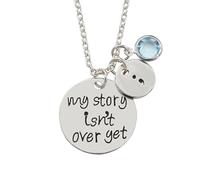 Collier à Pendentif Lettres en Alliage, Style Encouragement, Argenté