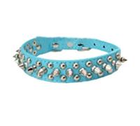 Collier à rivets de style punk pour chien et chat - Collier réglable en cuir avec clous à tête ronde anti-morsure, plusieurs couleurs (XXXL)