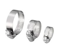 Collier à vis sans fin, Assortiment de colliers serrage à vis sans fin réglables en acier inoxydable 304, 6 311 mm(213-235mm(5pcs))