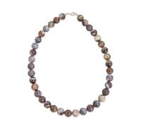 Collier Agate botswana - Pierres boules 12mm