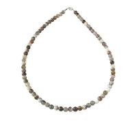 Collier Agate botswana - Pierres boules 6mm