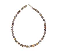 Collier Agate botswana - Pierres boules 8mm