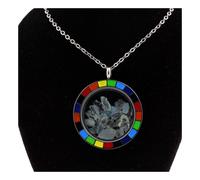 Collier Aigue-Marine Brut. Modèle Arc-En-Ciel.