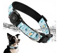 Collier AirTag amélioré pour chien - Étanche IP68 - Réfléchissant, ultra durable, confortable, rembourré, très résistant - Pour chiens de petite, moyenne et grande taille - Taille M (32 à 43,4 cm
