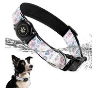 Collier AirTag amélioré pour chien, étanche IP68, réfléchissant, ultra durable, confortable, rembourré, très résistant pour chiens de petite, moyenne et grande taille (taille XL (39,6 à 55,9 cm