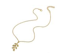 Collier ajustable élégant femmes modernes Dainty Or Pendentif Collier Plaqué Or Délicat Minuscule Amour Coeur Étoile Feuille Pendentif Collier Bijoux De Tous Les Jours Pour Les Femmes (Gold, One Size)