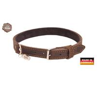 Collier AKAH riveté en cuir gras 55 cm