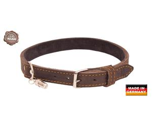 Collier AKAH riveté en cuir gras 55 cm