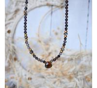 Collier akasha drishti - iolite labradorite agate indienne