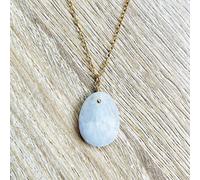 Collier alma pierre de lune blanche