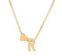 Collier alphabet en acier inoxydable Célébrez l'amour avec 26 charmantes lettres (KC Gold R collier)