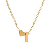 Collier alphabet en acier inoxydable Célébrez l'amour avec 26 charmantes lettres (KC or I collier)
