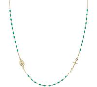 Collier - Amen - AU9CROGVE3 - Or Jaune - Émail vert jade - Jade