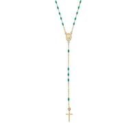Collier - AMEN - AU9CROGVE4 - Or Jaune 9 kt - Émail Vert Jade - Longueur 50 cm