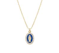 Collier Amen Femme Mini MIRACULEUSE Bleu Code CLMISMGBL