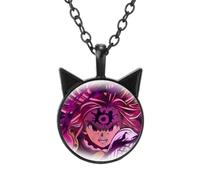 Collier Anime The Seven Deadly Sins - Figurine de dessin animé Meliodas Elizabeth Hawk Ban - Pendentif dôme en verre - Cadeau idéal, Verre