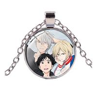 Collier Anime Yuri On Ice Nikiforov Yuri Katsuki Cool Boy Drôle Photo Cabochon en verre, nan