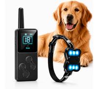 Collier anti-aboiement 2026 avec télécommande, sans choc, collier de dressage pour chiens de petite, moyenne et grande taille avec vibrations, son et bip + vibrations (1 à 8), collier avec 17 types de