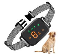 Collier Anti Aboiement Chien, 4 Modes Son/Vibration/Choc Electrique, Réglable 8 Niveaux de Sensibilité, Rechargeable Contrôle Anti-aboiement Intelligent, Étanche IP67 pour Gros Petit Chien-Noir