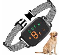 Collier Anti Aboiement Chien, 4 Modes Son/Vibration/Choc Electrique, Réglable 8 Niveaux de Sensibilité, Rechargeable Contrôle Anti-aboiement Intelligent, Étanche IP67 pour Gros Petit Chien-Noir