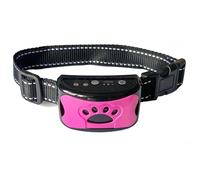 Collier Anti-Aboiement Chien Rechargeable,sans Douleur ni Choc Électrique, Collier Anti Aboiement Chiens Intelligent avec 7 Niveaux Sensibilité, Vibration + Son,pour Petit Moyen Grand Chiens (Pink)