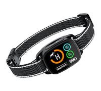 Collier Anti Aboiement Chiens,Modes Son/Vibration/Vibration Forte, Détection Intelligente des Aboiements, Rechargeable, Étanche IP67, pour Petit et Gros Chien (Black)