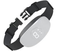 Collier Anti Aboiement-Conformes à La Nouvelle Loi 2024-Collier Vibrant,sans Choc Statique avec 8 Sensibilité Réglables,3 Modes Sonore/Vibration/Forte Vibration,Adapté à Tous Les Chiens,Blanc