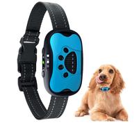 Collier Anti-aboiement Détection Intelligente des Aboiements avec 2 Modes Vibration et Son 7 Niveaux de Sensibilité, Bleu
