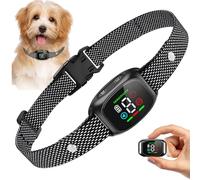 Collier Anti-Aboiement Intelligent pour Chiens, 3 Modes Humains, Étanche IP67, Détection Intelligente, Sangle Réfléchissante (Noir)