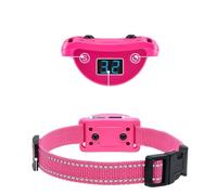 Collier anti-aboiement pour chien, 2 modes de dressage, 3 niveaux de sensibilité réglables, collier de dressage humain anti-aboiement avec affichage LED, sangle réfléchissante pour chiens et chats de
