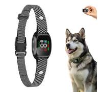 Collier Anti-aboiement pour Chiens, étanche IP67, 7 Niveaux de sensibilité, Sangle en Nylon réfléchissante, réduit Les aboiements excessifs (Gris)