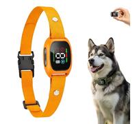 Collier Anti-aboiement pour Chiens, étanche IP67, 7 Niveaux de sensibilité, Sangle en Nylon réfléchissante, réduit Les aboiements excessifs (Orange)