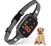 Collier anti-aboiement pour chiens, intelligence sans choc, vibration et bip, 8 niveaux de sensibilité, collier sans danger avec étanchéité IP67 pour chiens de petite, moyenne et grande taille