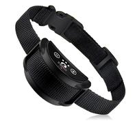 Collier Anti-Aboiement Rechargeable pour Chien, Accessoire d'Entraînement par Vibration pour Petit et Moyen Gabarit 258V Brown Nylon