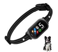 Collier Anti Aboiement Rechargeable pour Chien - Détection Intelligente des Aboiements 5 Modes avec Vibration/Choc Électrique/Son 5 Sensibilité Réglables, Étanche IP67 pour Petit Moyen Grand (BR02)