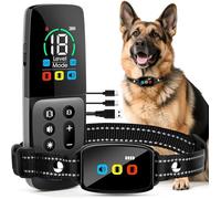 Collier Anti-aboiements avec télécommande pour Chiens Disposif Anti-aboiements Modes de bip et de Vibration COLLIER ANTI-ABOIEMENT
