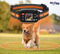 Collier Anti Fugue GPS pour Chien, Système Clôture Étanche IPX7, 20-2000M Réglable, Clôture Collier Électrique sans Fil, GPS