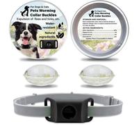 Collier Anti Parasitaire Chien,Pendentif Répulsif Huiles Essentielles Médaillon Réglable Contre uces et Tiques pour Chien et Chat