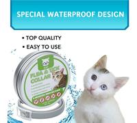 Collier anti-puces et anti-tiques pour chats Prévention naturelle aux huiles essentielles Ajustable et imperméable 8 mois de protection