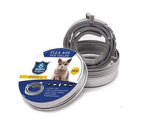 Collier Anti-puces et Anti-tiques pour Chien et Chat,Traitement Anti Tique et Puce, Étanche pour,Taille Réglable, Protection 8 Mois,1 Paquet(Petit)