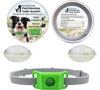 Collier Anti Puces et Tiques pour Chien et Chat, Protection Naturelle, La Taille du Collier Est Ajustable, sans Danger pour Les Chats Et Les Chiens, Convient à Toutes Les Tailles (Vert, 1 Pack)