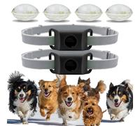 Collier Anti Puces pour Chien, ImperméAble Et LéGer, Doté d'une Sangle RéGlable, Convient à La Marche Et Au Jardinage, pour Les Chiens De Petite, Moyenne Et Grande Taille (Noir,2pcs)