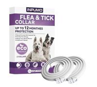 Collier Anti Puces pour Chien, Réglable Et Étanche Collier Antiparasitaire Chien 12 Mois, Naturel Imperméable Élimine Puces, Tiques, Poux (2 pièce)